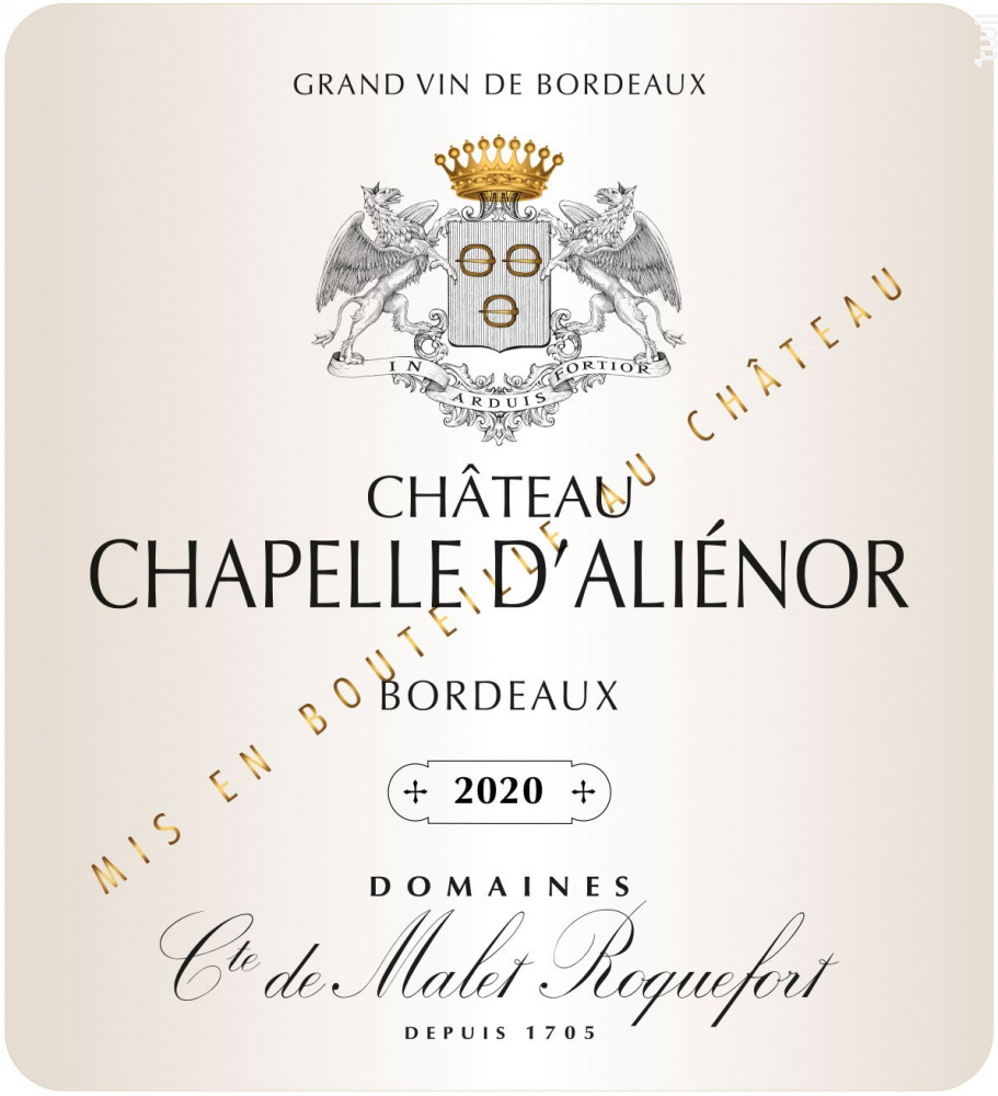 Buy Wine Château Chapelle D'aliénor White Domaines Comte De Malet