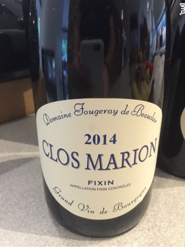 Buy Wine Fixin Clos Marion Red Domaine Fougeray De Beauclair Best Price