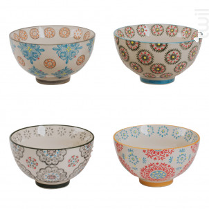 Coffret De 4 Coupelles Bohème 11 Cm - table passion -  - 