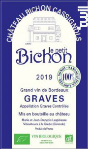 Le petit Bichon - sans sulfites ajoutés - Château Bichon Cassignols - 2019 - Rouge