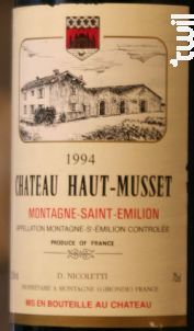 Chateau Haut Musset - Château Haut-Musset - 1988 - Rouge