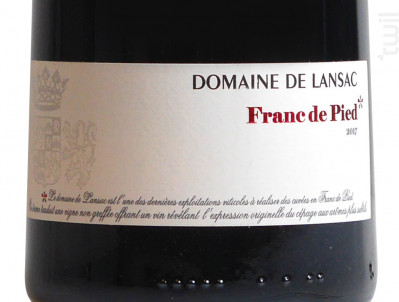Franc de Pied - Domaine de Lansac - 2019 - Rouge