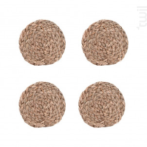 Set De 4 Dessous De Verre Jonc De Mer 11 Cm - table passion -  - 