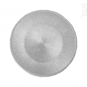 Assiette Plate Glitter Grise 28 Cm lot De 6 - table passion -  - 