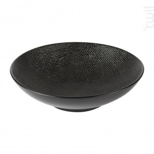 Assiette Creuse Vésuvio Noir 19 Cm lot De 6 - table passion -  - 