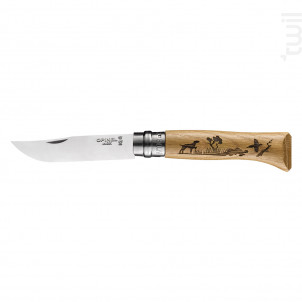 Couteau Gravé Animalia Lame 8.5 Cm Chien - opinel -  - 