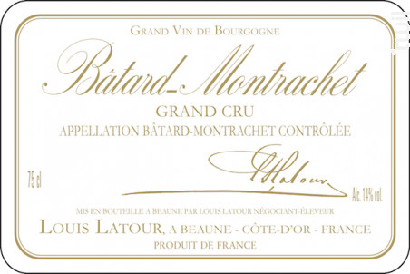 Bâtard-Montrachet Grand Cru - Maison Louis Latour - 2007 - Blanc