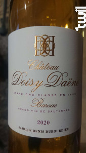 Château Doisy-Daëne (Barsac) - Denis Dubourdieu Domaines - 2020 - Blanc