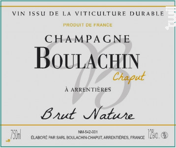 Brut Nature - Champagne Boulachin Chaput - No vintage - Effervescent