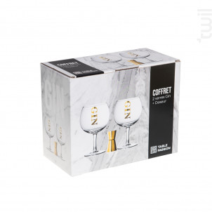Coffret De 2 Verres À Gin Et Doseur - table passion -  - 
