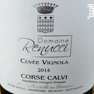 Cuvée Vignola - Domaine Renucci - 2014 - Rouge