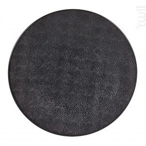 Assiette Plate Vésuvio Noir 27 Cm lot De 6 - table passion -  - 