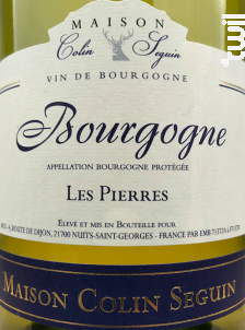 Bourgogne Les Pierres - Tradition - Maison Colin Seguin - No vintage - Blanc