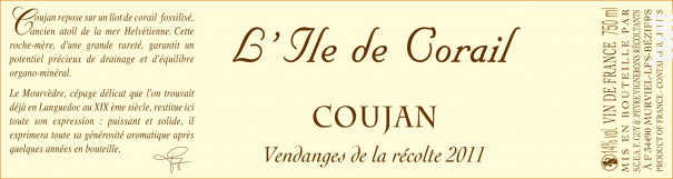 L'Ile de Corail - Château Coujan - 2020 - Rouge