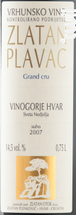 Zlatan Plavac Grand Cru - Domaine Zlatan Otok - 2010 - Rouge