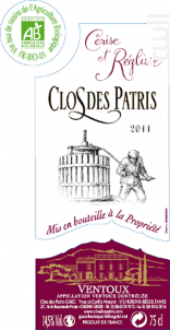 Cerise et Réglisse - Clos Des Patris - 2016 - Rouge