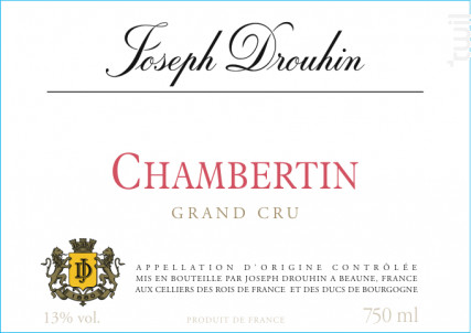 Chambertin Grand Cru - Maison Joseph Drouhin - 1995 - Rouge