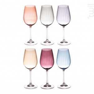 Coffret De 6 Verres À Pied Lumen - table passion -  - 
