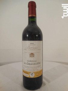 Château La Gravelière - Château la gravelière - 2003 - Rouge