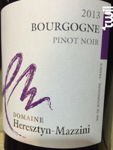 Pinot Noir - Domaine Heresztyn-Mazzini - 2020 - Rouge