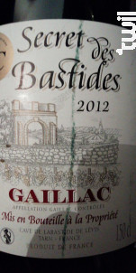Secret des Bastides - La Cave de Labastide - 2013 - Rouge