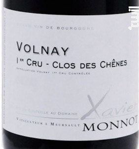 VOLNAY 1er cru Clos des Chênes - Domaine Xavier Monnot - 2015 - Rouge