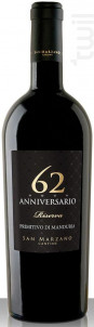 62 Anniversario Primitivo di Manduria Riserva - Cantine San Marzano - No vintage - Rouge