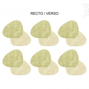 Set De 6 Dessous De Verre Fabrik Galet Vert Beige - table passion -  - 