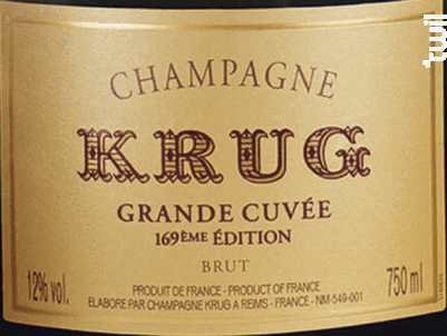 Krug Grande Cuvée - 169ème Edition - Krug - No vintage - Effervescent