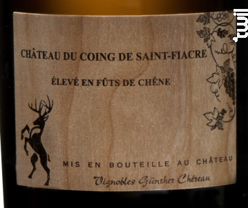 Château du Coing de Saint Fiacre élevé en fûts de Chêne - VGC Véronique Günther-Chéreau - 2018 - Blanc