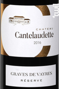 Rouge Réserve - Château  Cantelaudette - 2018 - Rouge