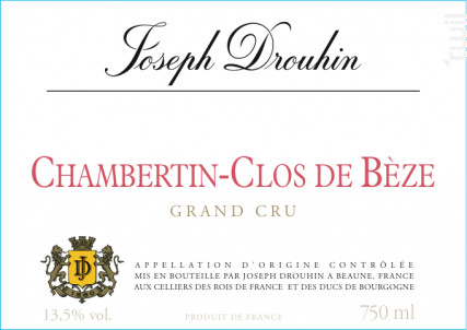 Chambertin-Clos de Bèze Grand Cru - Maison Joseph Drouhin - 2018 - Rouge