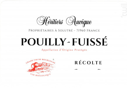 Pouilly-Fuissé - Cuvée Naturelle - Domaine Auvigue - 2019 - Blanc