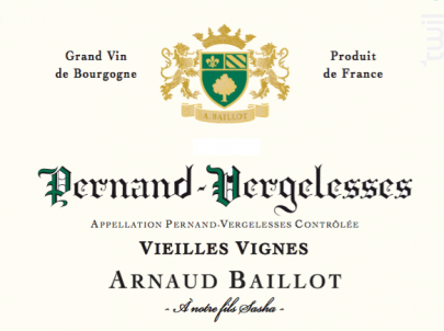 Pernand-Vergelesses vieilles vignes - Domaine Arnaud Baillot - 2017 - Blanc
