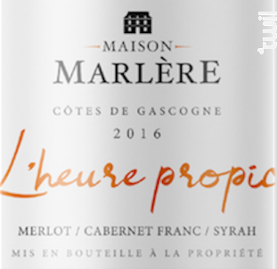 Heure propice - Maison Marlère - 2018 - Rouge