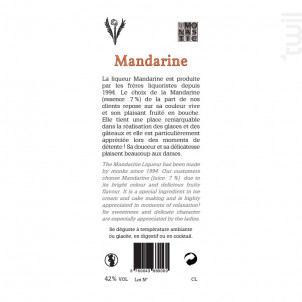 Liqueur Mandarine - Abbaye de Lérins - 2022 - 