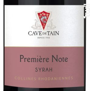 Première Note - Syrah - Cave de Tain - 2023 - Rouge