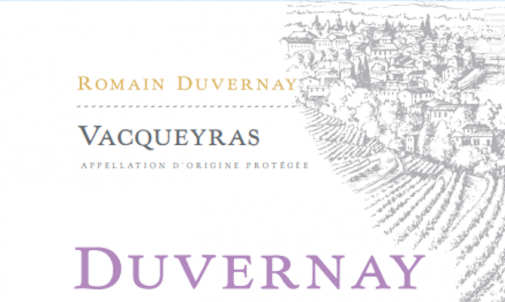 Romain Duvernay Vacqueyras bio 2021 - Romain Duvernay - 2021 - Rouge