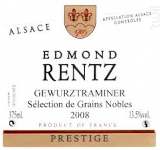 Gewurztraminer Sélection de Grains Nobles - Domaine Edmond Rentz - 2017 - Blanc