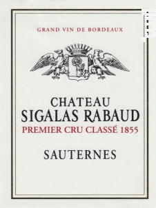 Château Sigalas Rabaud - Château Sigalas Rabaud - 2009 - Blanc