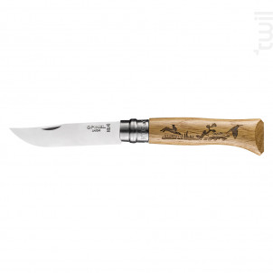 Couteau Gravé Animalia Lame 8.5 Cm Lièvre - opinel -  - 