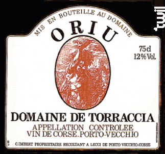 Oriu Rouge - Domaine de Torraccia - No vintage - Rouge