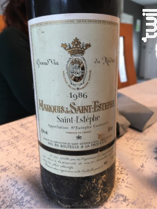 Marquis de Saint-Estephe - Marquis de Saint-Estephe et Châtellerie de Vertheuil - 1986 - Rouge