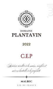 C.E.P MALBEC - Domaine Plantavin - 2022 - Rouge