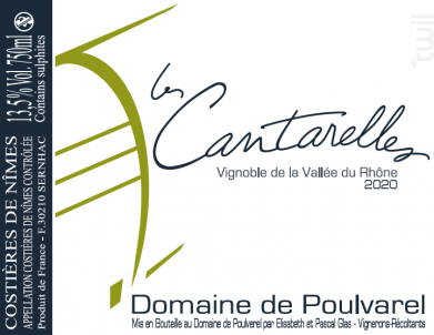 Les Cantarelles - Domaine de Poulvarel - 2020 - Blanc
