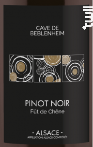 Pinot Noir Vieilli en fût de chêne - Cave de Beblenheim - 2022 - Rouge