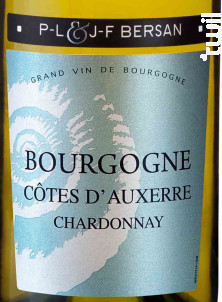 Côtes d'Auxerre Chardonnay - Domaine JF & PL Bersan - 2017 - Blanc
