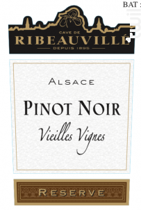 Pinot Noir Vieilles Vignes  Réserve - Cave de Ribeauvillé - 2018 - Rouge