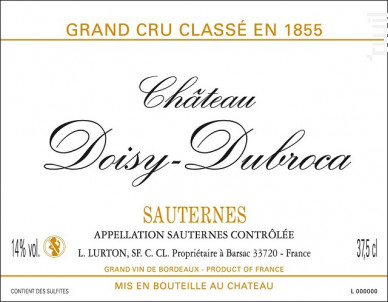 Château Doisy-Dubroca - Château Doisy-Dubroca - 2011 - Blanc