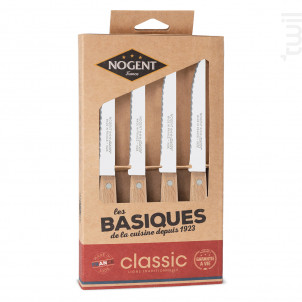 Coffret Classic Hêtre 4 Couteaux Steack - nogent -  - 